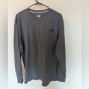 The North Face Long Sleeve Crewneck Tee in Charcoal